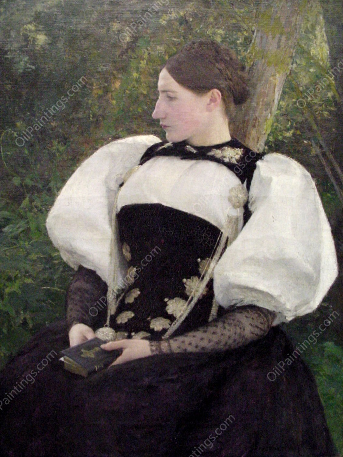 A Woman from Bern, Switzerland by Pascal-Adolphe-Jean Dagnan-Bouveret - Hand-Painted Oil Painting Reproduction
