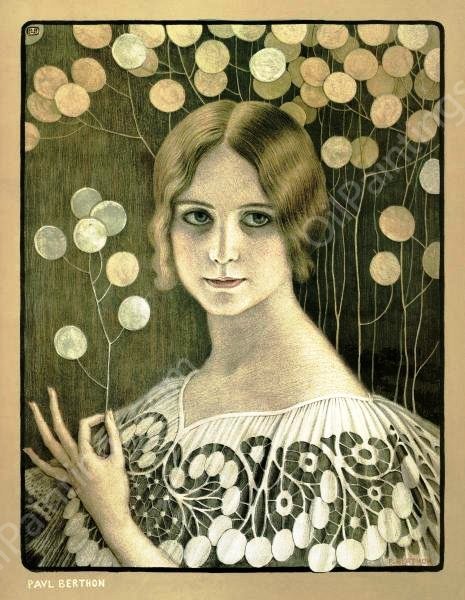 Lace by Paul Berthon - Hand-Painted Oil Painting Reproduction