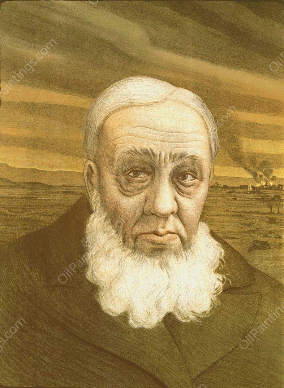 Portret van Paul Kruger  by Paul Berthon - Hand-Painted Oil Painting Reproduction