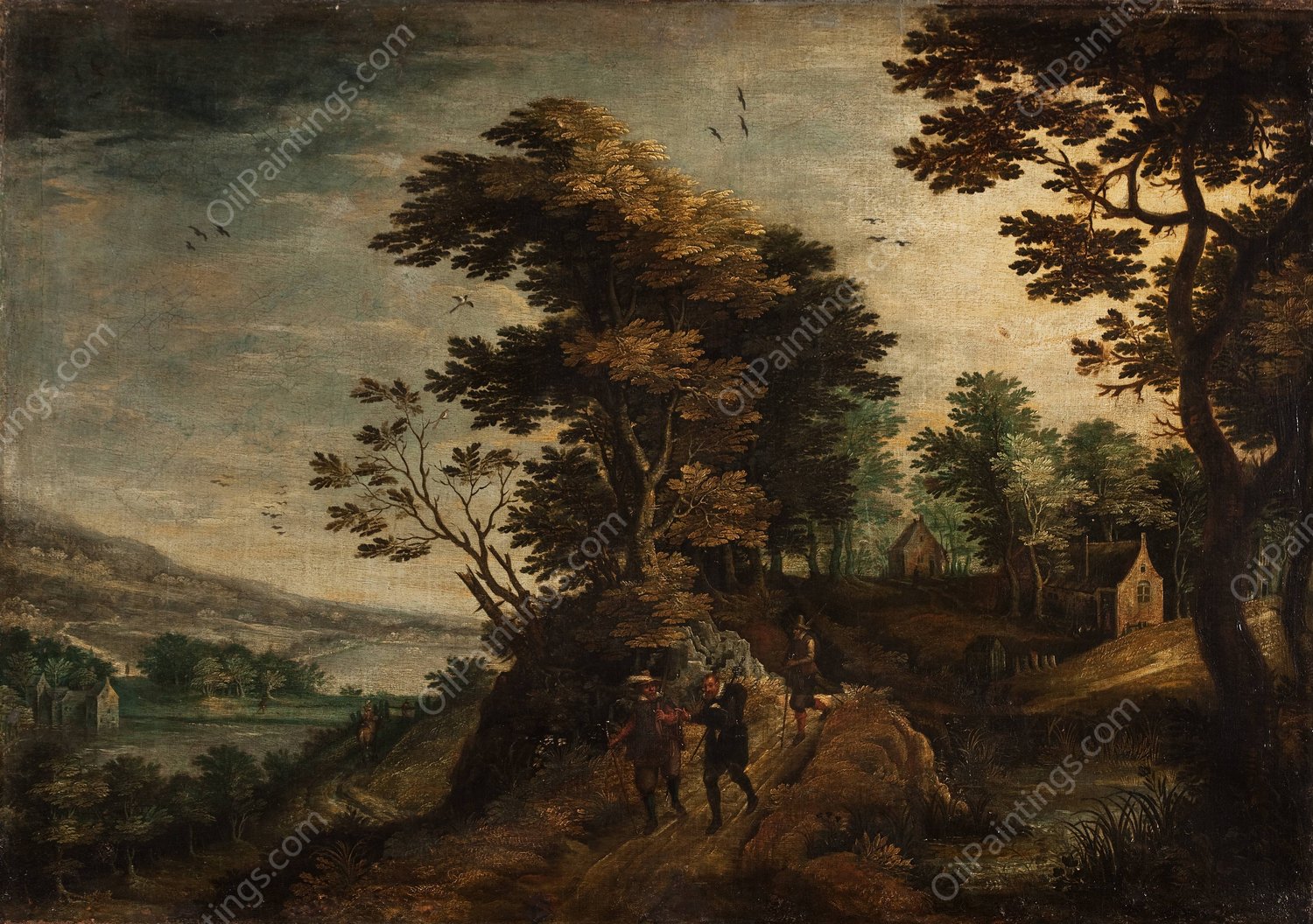 Landscape by Paul Bril - Hand-Painted Oil Painting Reproduction