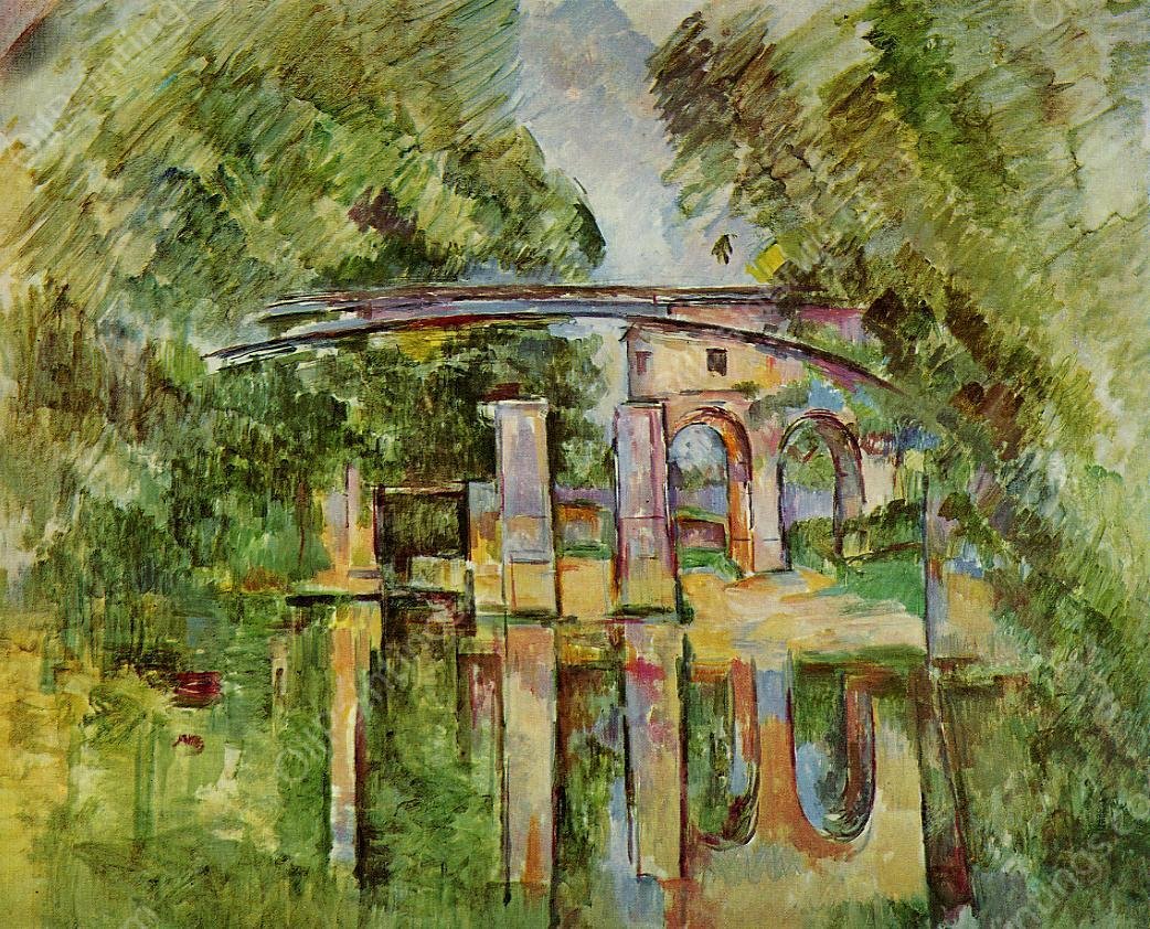 Aqueduct and Lock by Paul Cezanne - Hand-Painted Oil Painting Reproduction