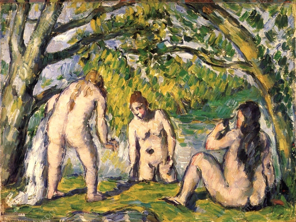 Bathers 6 by Paul Cezanne - Hand-Painted Oil Painting Reproduction