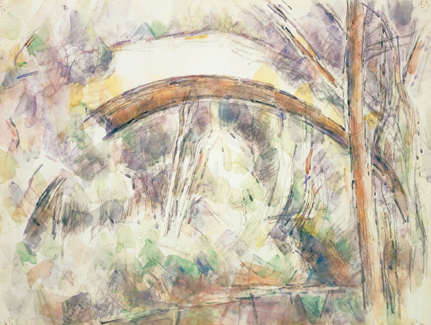 Le Pont des Trois Sautets  by Paul Cezanne - Hand-Painted Oil Painting Reproduction