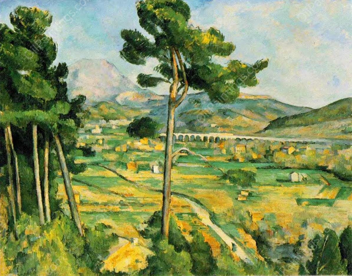 Mont Sainte-Victoire Metropolitan by Paul Cezanne - Hand-Painted Oil Painting Reproduction