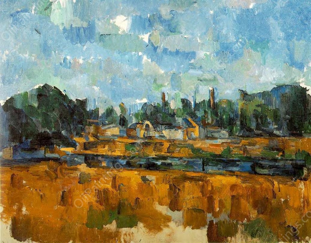 Riverbanks by Paul Cezanne - Hand-Painted Oil Painting Reproduction
