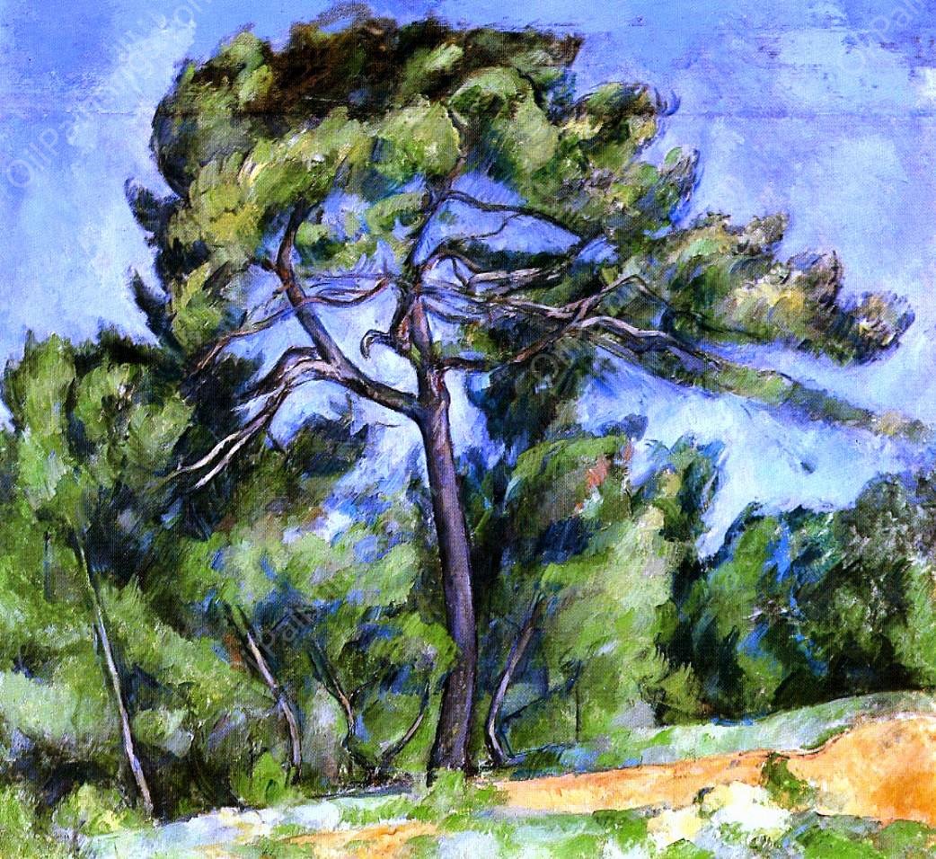 The Great Pine by Paul Cezanne - Hand-Painted Oil Painting Reproduction