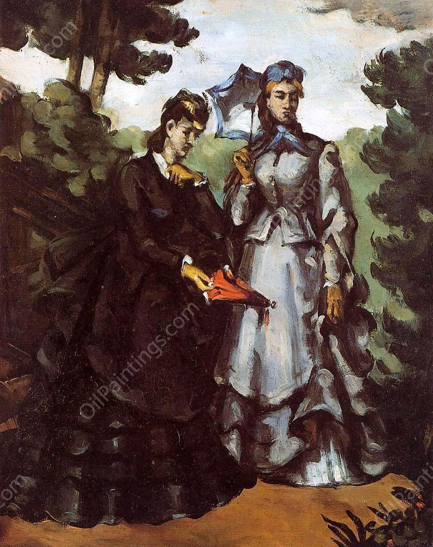 The Promenade by Paul Cezanne - Hand-Painted Oil Painting Reproduction