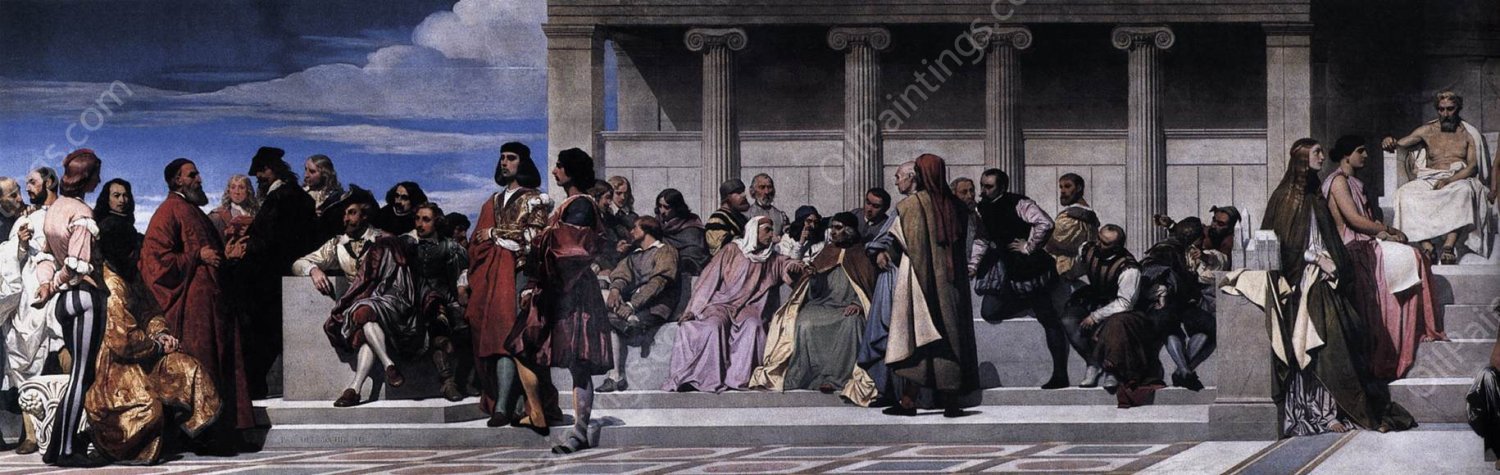 Hemicycle Detail by Paul Delaroche - Hand-Painted Oil Painting Reproduction