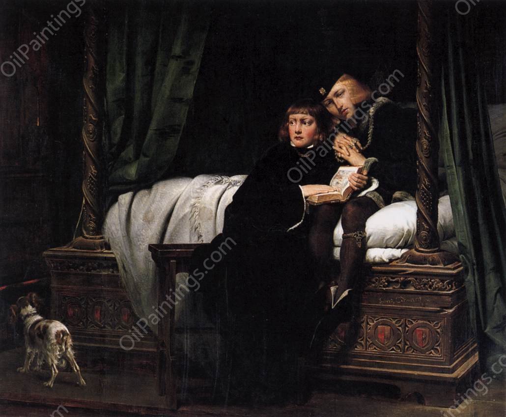 The Death of the Sons of King Edward in the Tower by Paul Delaroche - Hand-Painted Oil Painting Reproduction