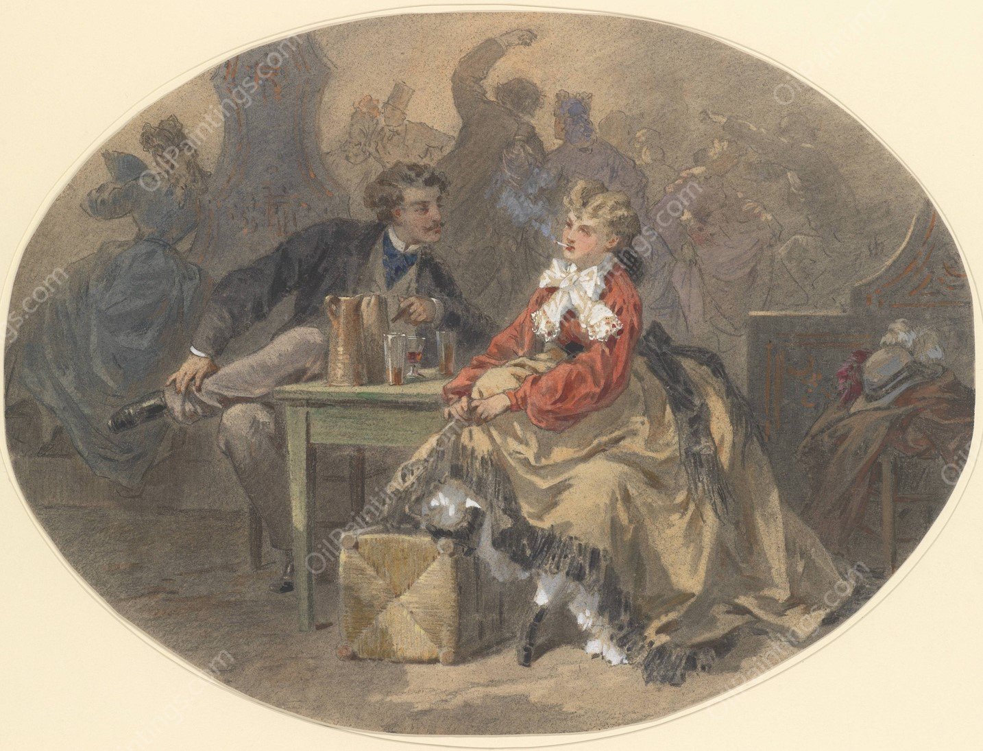 Un Mari Pour Rire by Paul Emile Antony Morlon - Hand-Painted Oil Painting Reproduction