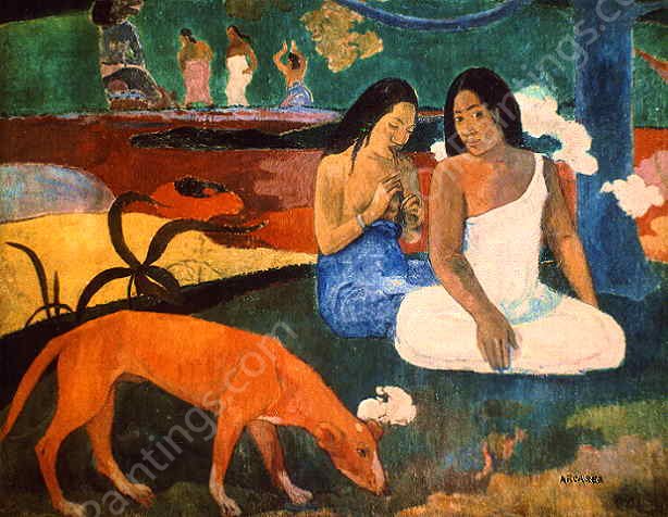 Arearea Joyousness by Paul Gauguin - Hand-Painted Oil Painting Reproduction