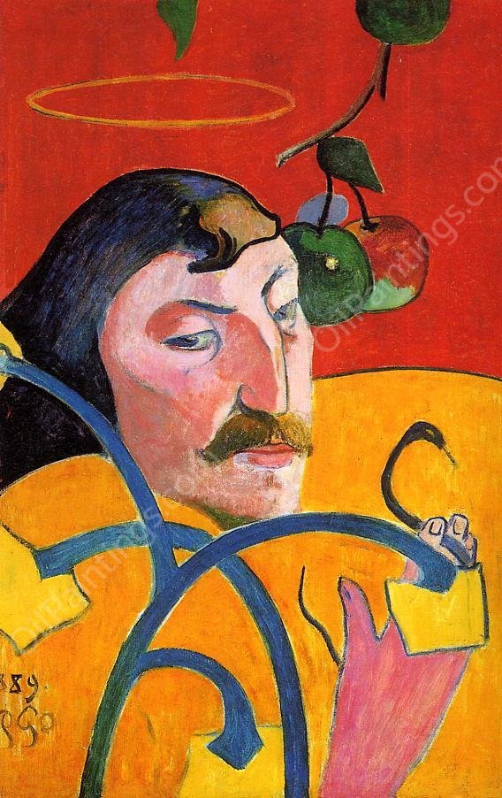 Caricature, Self Portrait by Paul Gauguin - Hand-Painted Oil Painting Reproduction