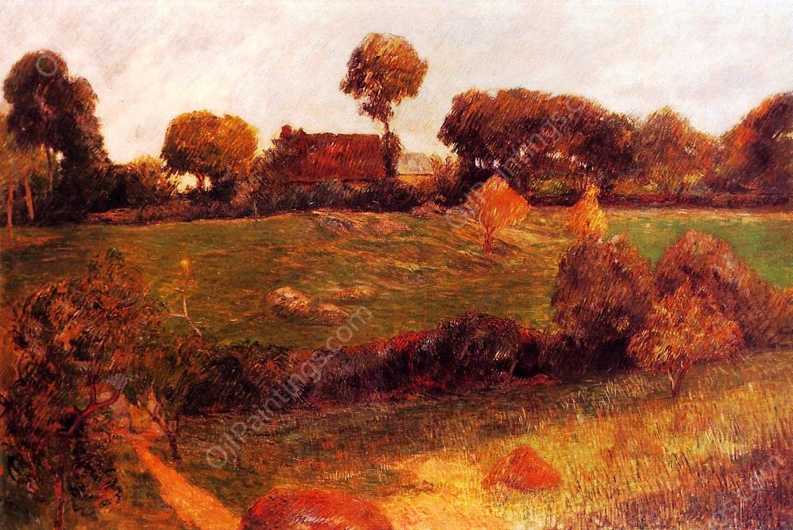 Farm in Brittany II by Paul Gauguin - Hand-Painted Oil Painting Reproduction