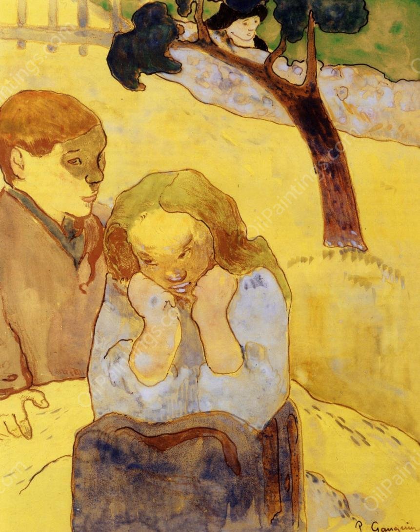 Human Misery by Paul Gauguin - Hand-Painted Oil Painting Reproduction