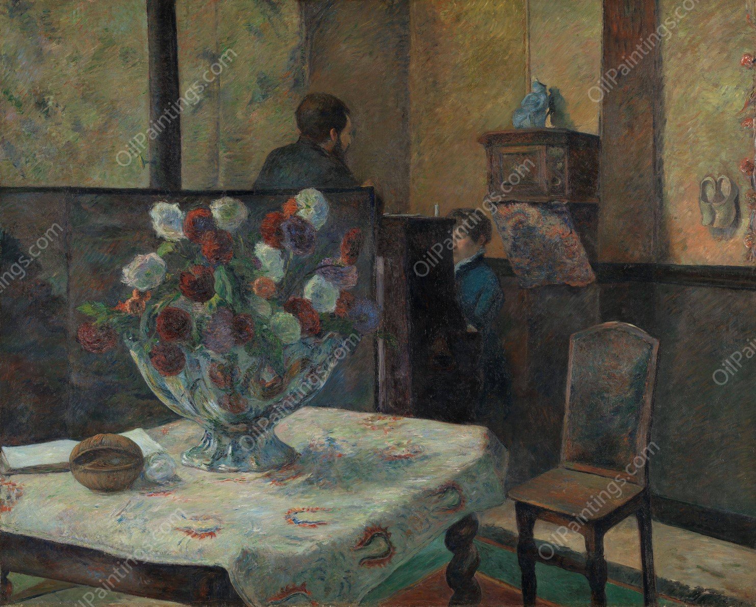 Interior  by Paul Gauguin - Hand-Painted Oil Painting Reproduction