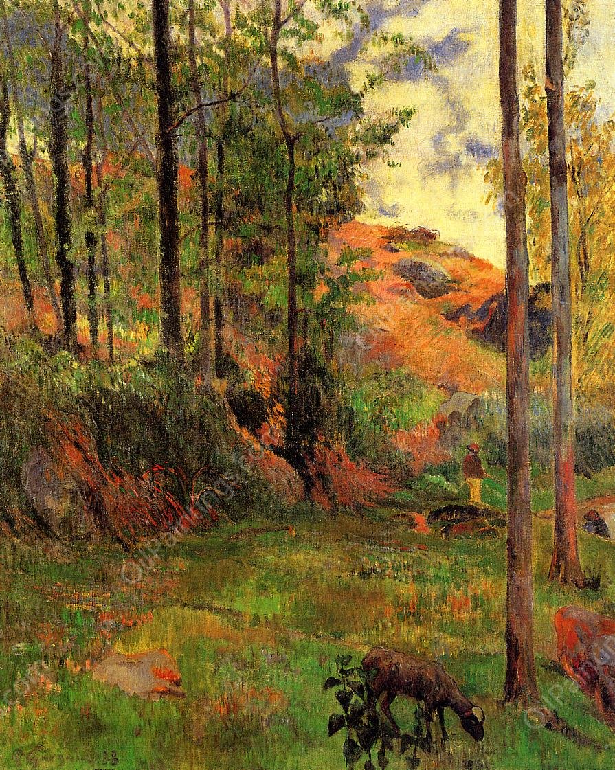 Path Down to the Aven by Paul Gauguin - Hand-Painted Oil Painting Reproduction