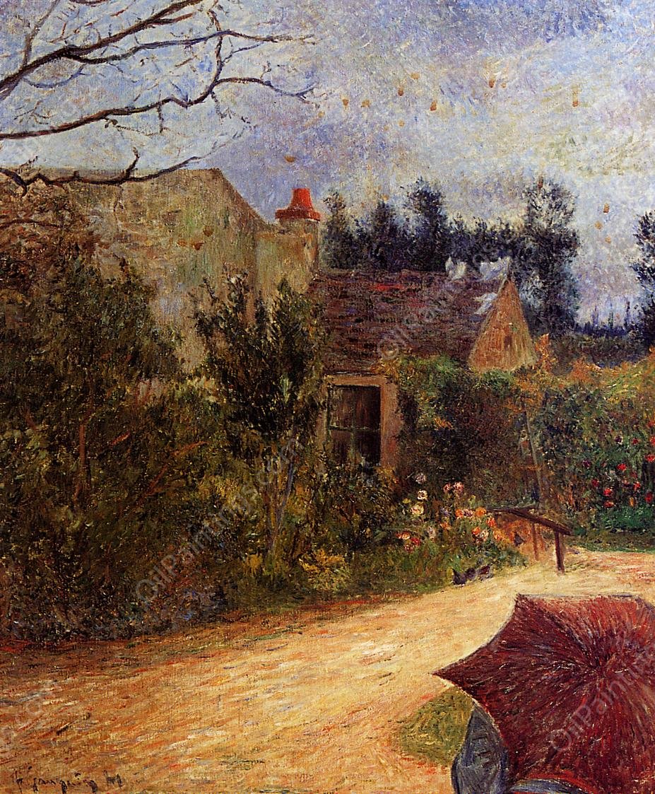 Pissarro's Garden, Quai du Pothuis, Pontoise by Paul Gauguin - Hand-Painted Oil Painting Reproduction