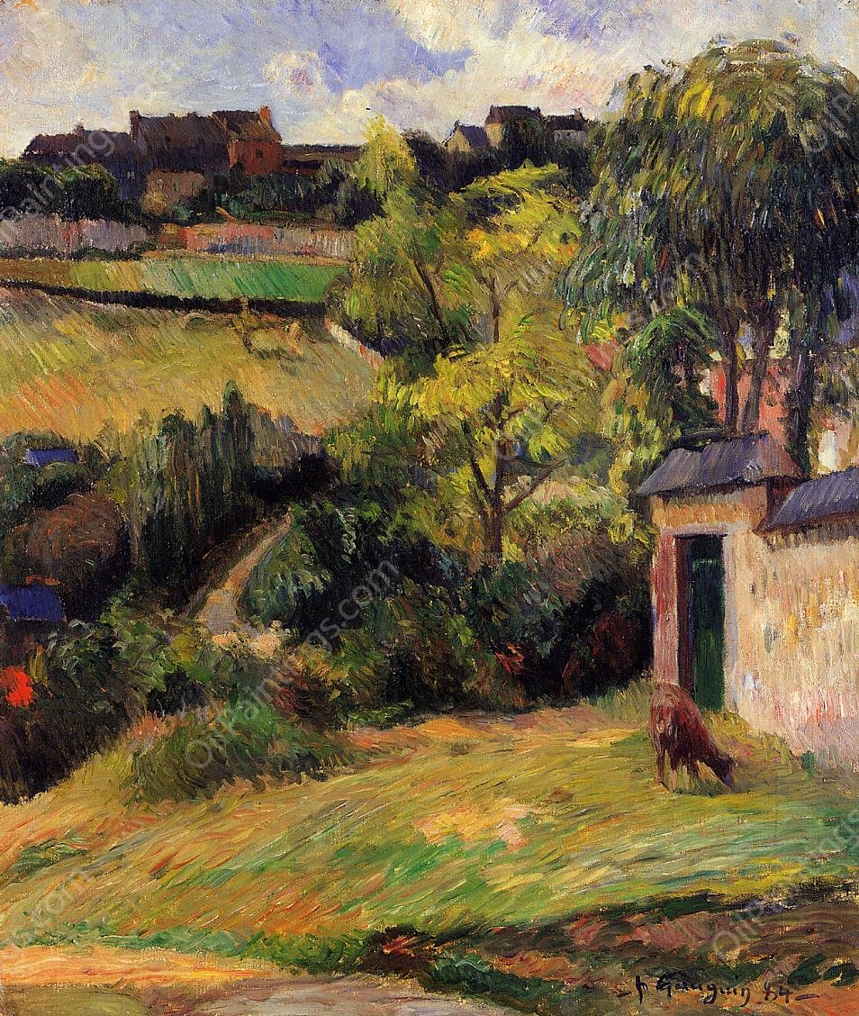 Rouen Suburb by Paul Gauguin - Hand-Painted Oil Painting Reproduction