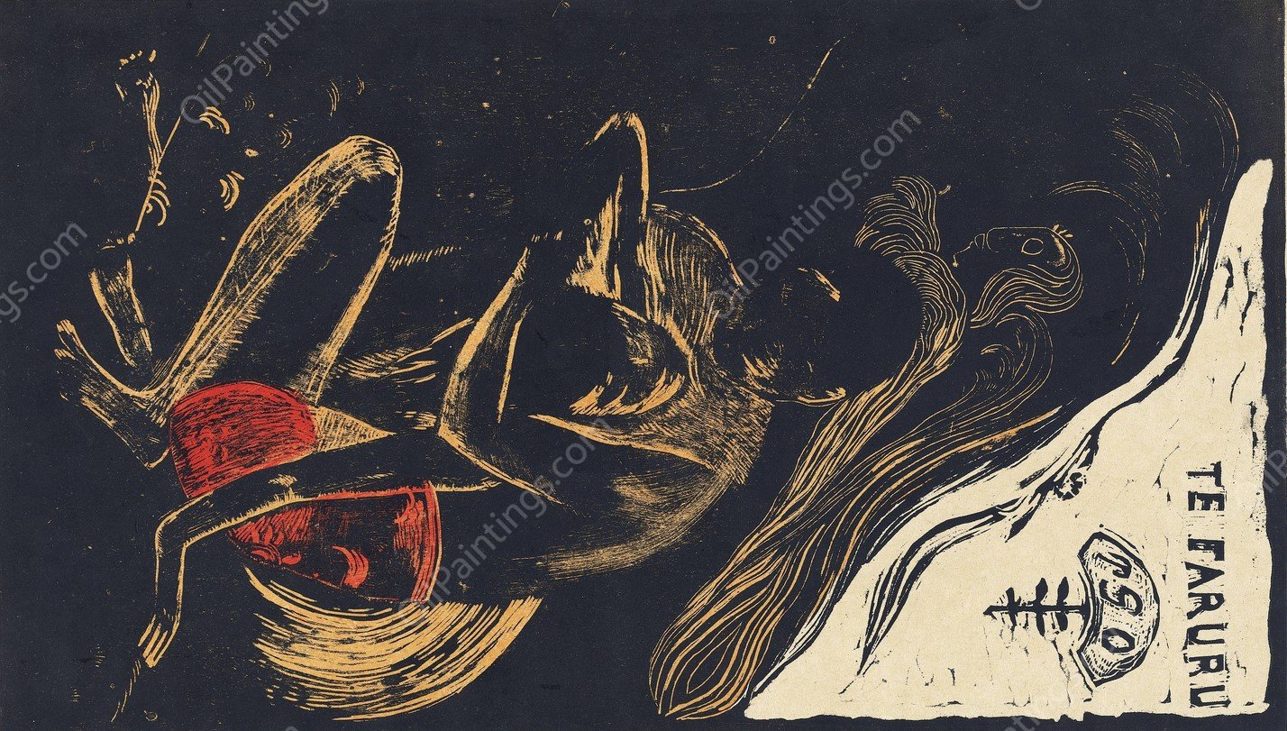 Te Faruru  by Paul Gauguin - Hand-Painted Oil Painting Reproduction