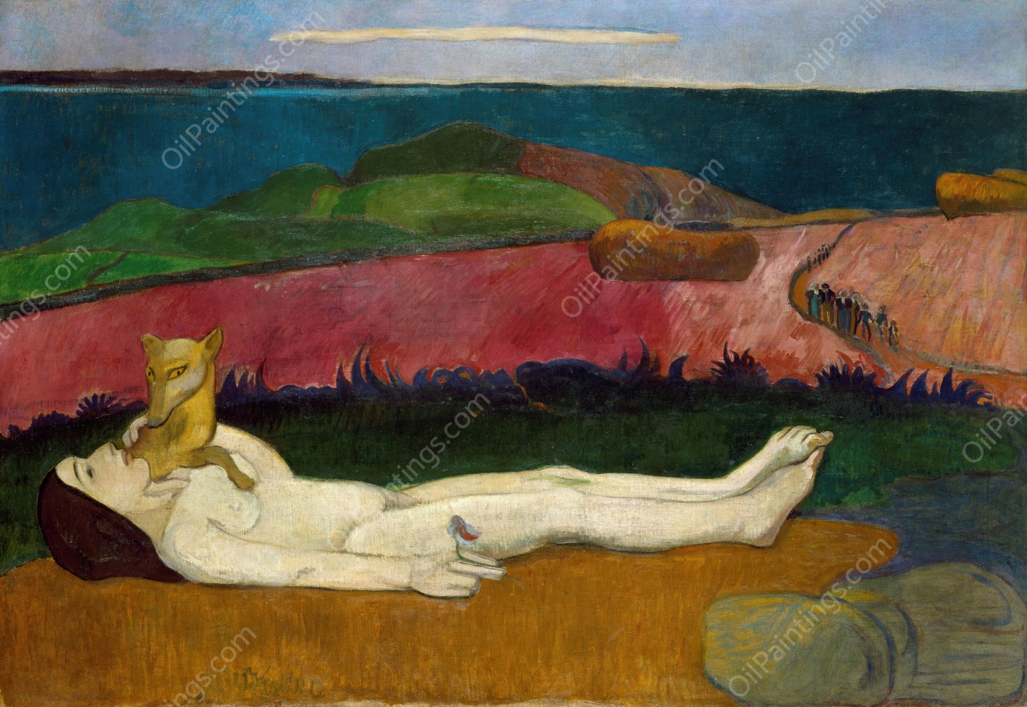 The Loss of Virginity  by Paul Gauguin - Hand-Painted Oil Painting Reproduction