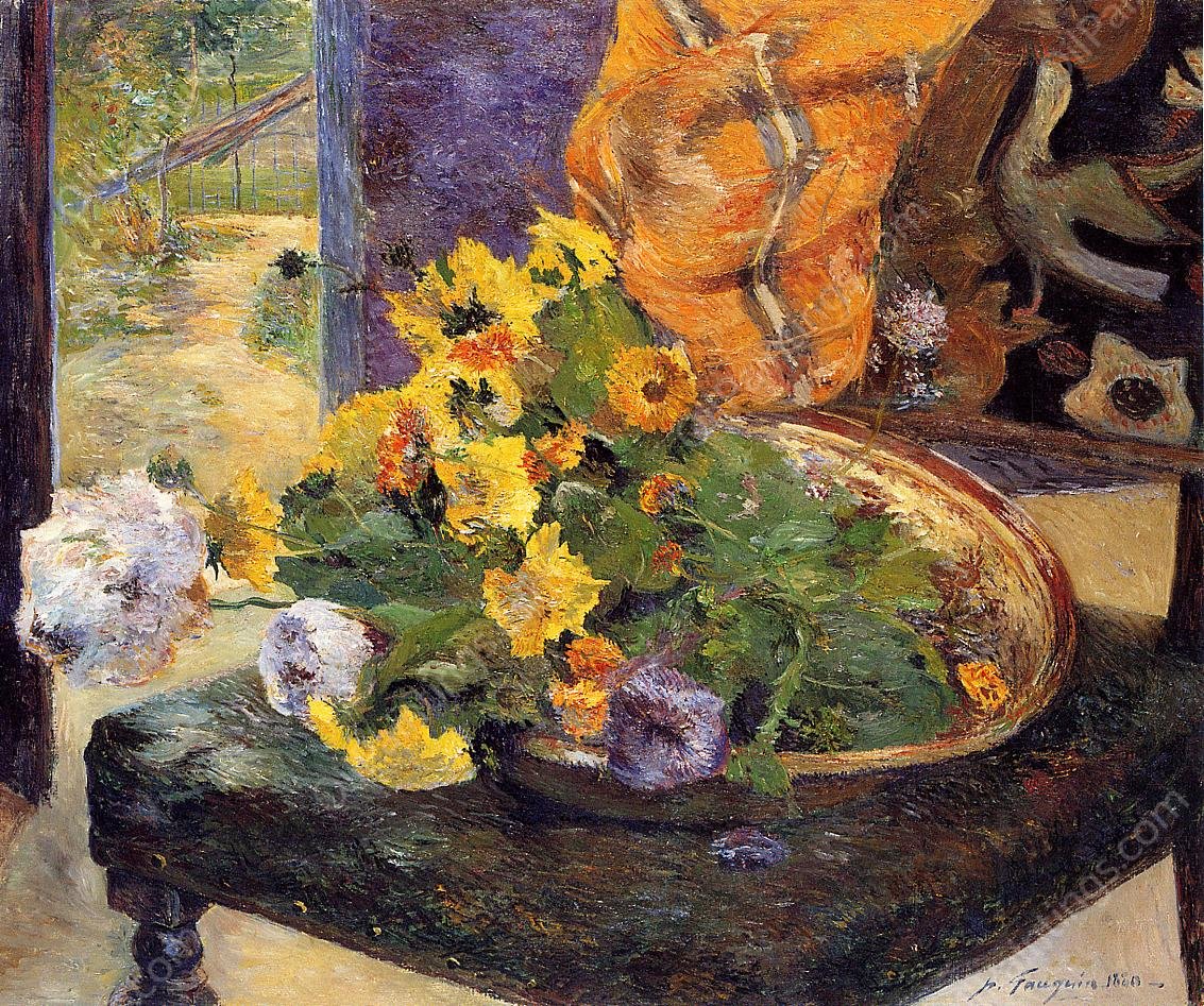 The Makings of a Bouquet by Paul Gauguin - Hand-Painted Oil Painting Reproduction