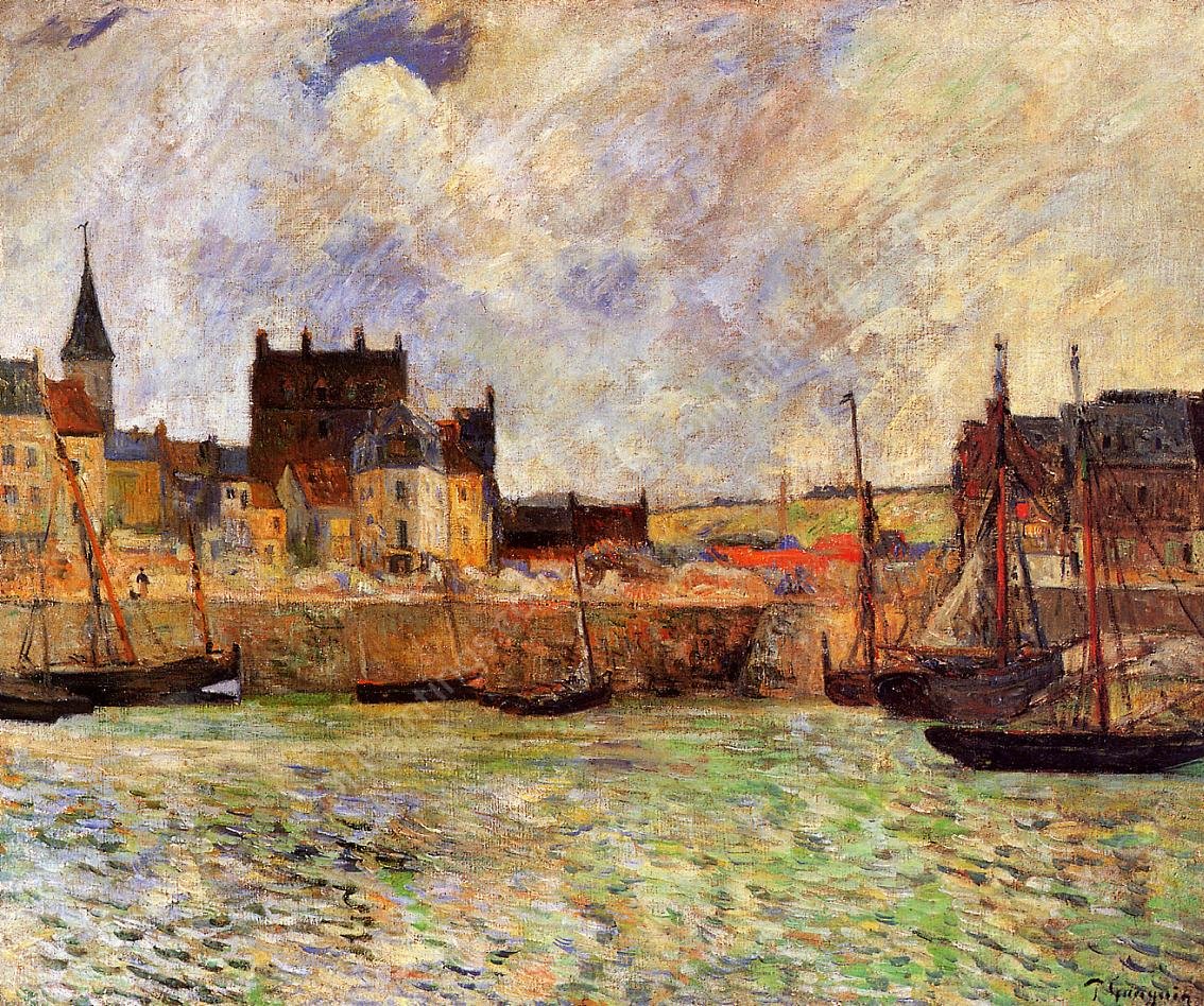 The Port, Dieppe by Paul Gauguin - Hand-Painted Oil Painting Reproduction