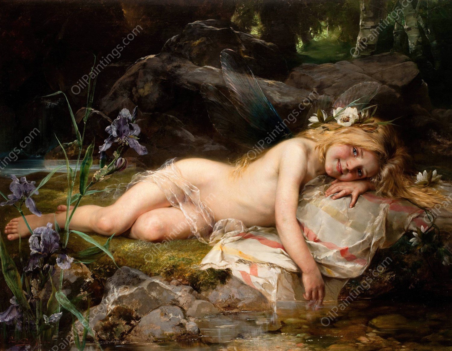 Forest Nymph by Paul Hermann Wagner - Hand-Painted Oil Painting Reproduction
