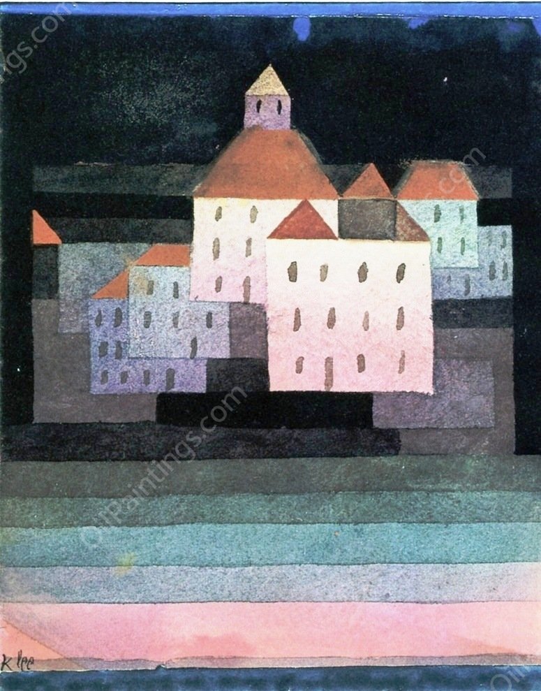 A Little Memory of Nymphenburg by Paul Klee - Hand-Painted Oil Painting Reproduction