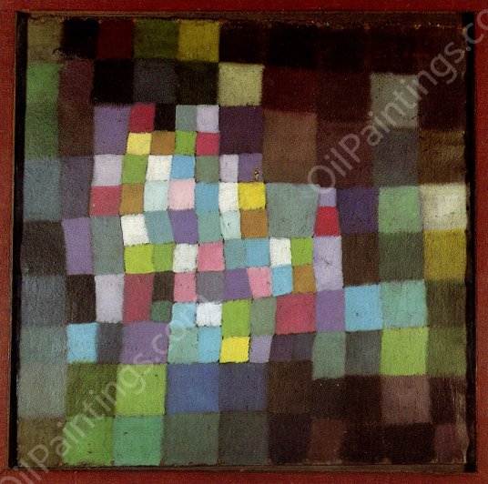 Abstraction with Reference to a Flowering Tree by Paul Klee - Hand-Painted Oil Painting Reproduction
