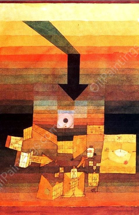 Affected Place by Paul Klee - Hand-Painted Oil Painting Reproduction