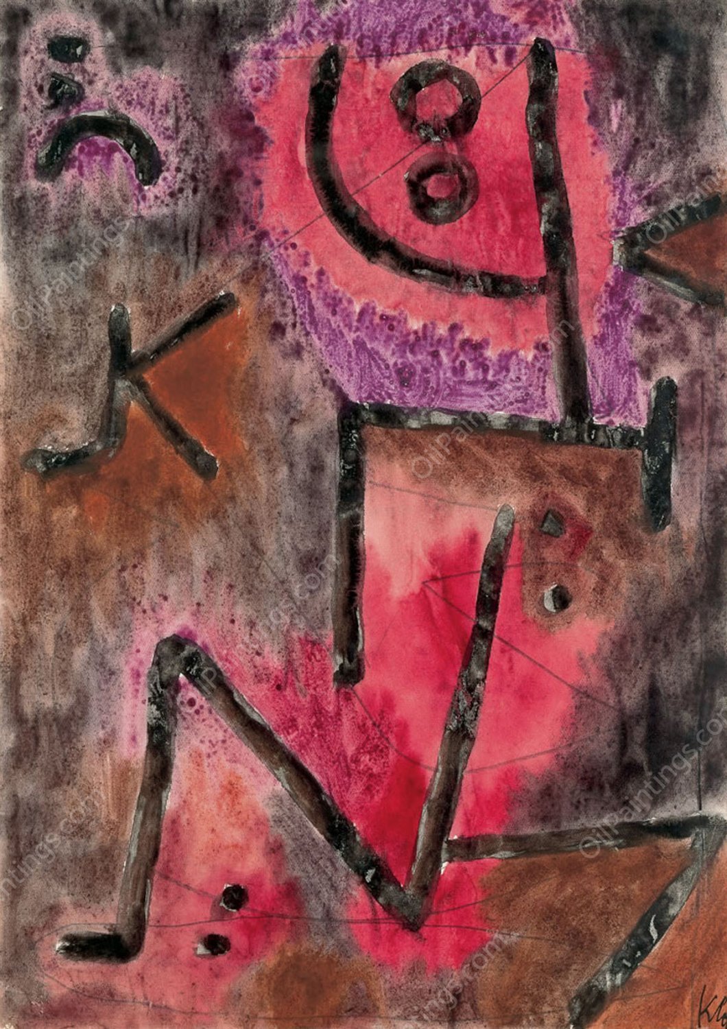 After Annealing by Paul Klee - Hand-Painted Oil Painting Reproduction