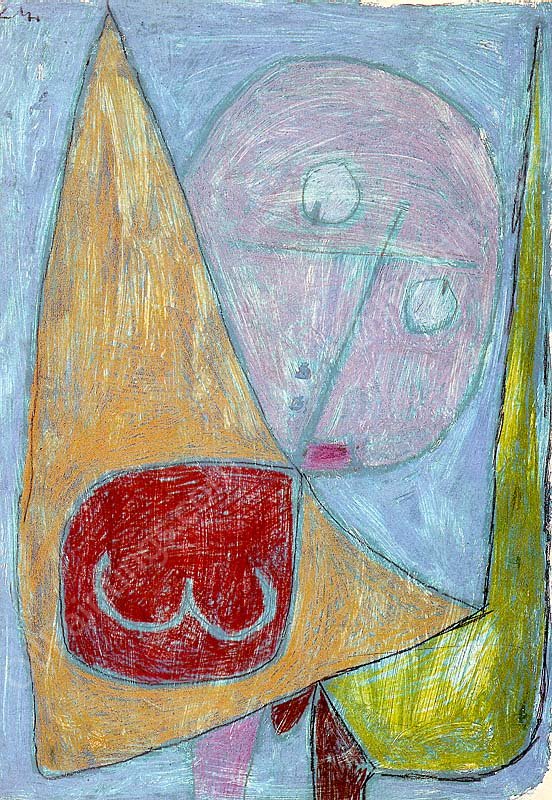 Angel Still Feminine by Paul Klee - Hand-Painted Oil Painting Reproduction