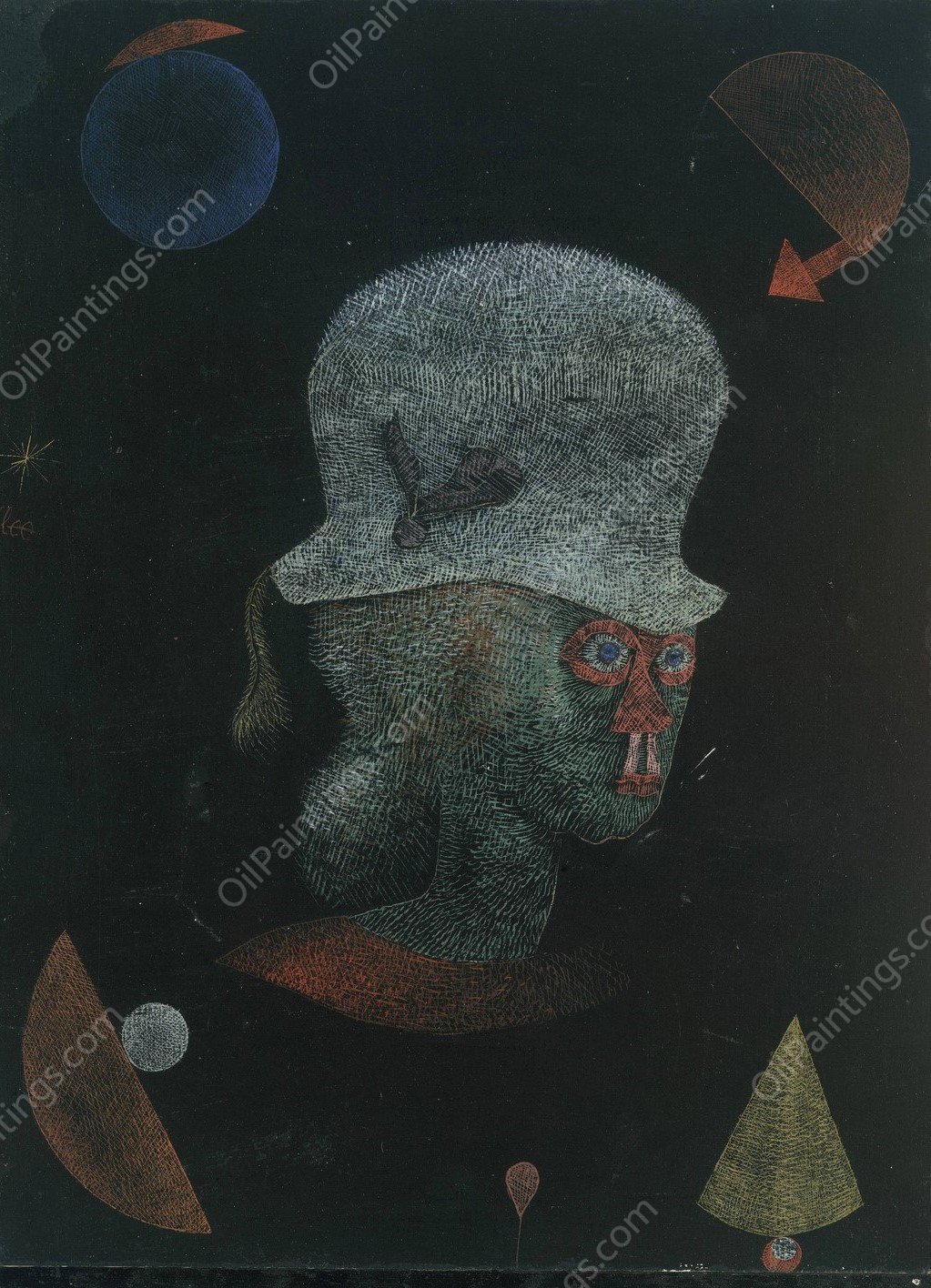 Astrological Fantasy  by Paul Klee - Hand-Painted Oil Painting Reproduction