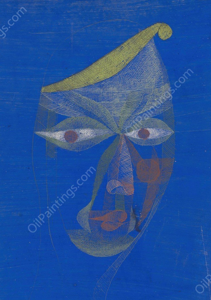 Bildnis eines Asiaten  by Paul Klee - Hand-Painted Oil Painting Reproduction