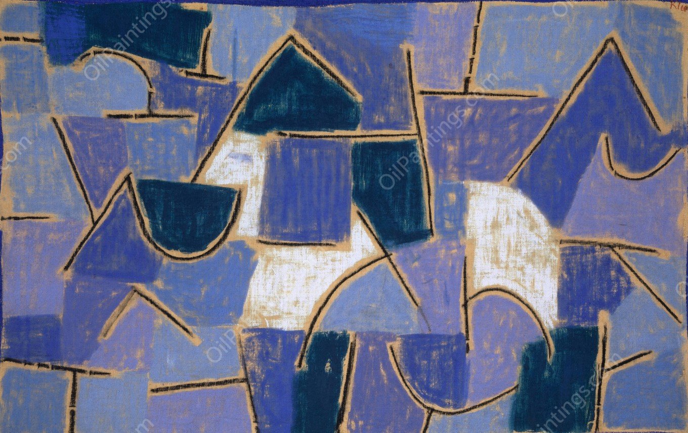 Blue Night  by Paul Klee - Hand-Painted Oil Painting Reproduction