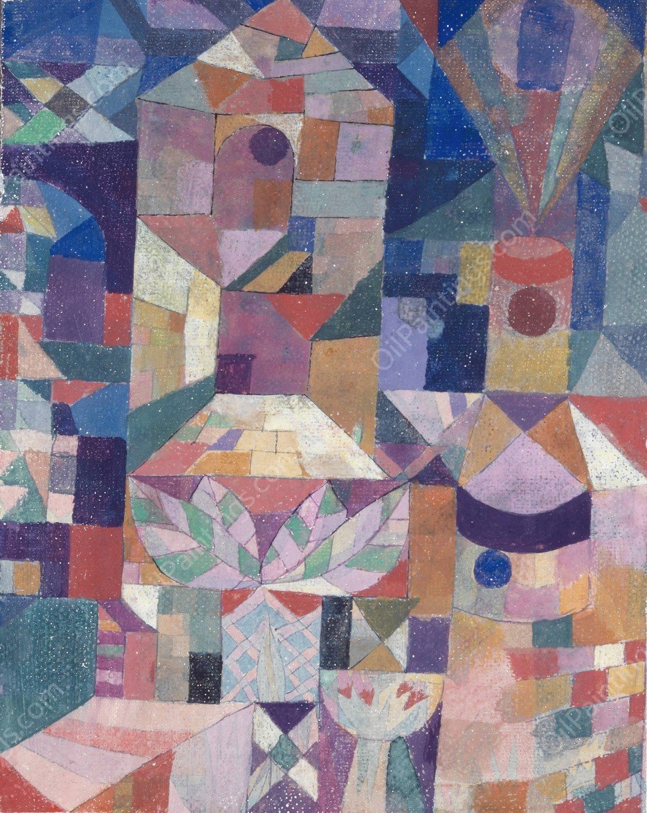 Castle Garden  by Paul Klee - Hand-Painted Oil Painting Reproduction