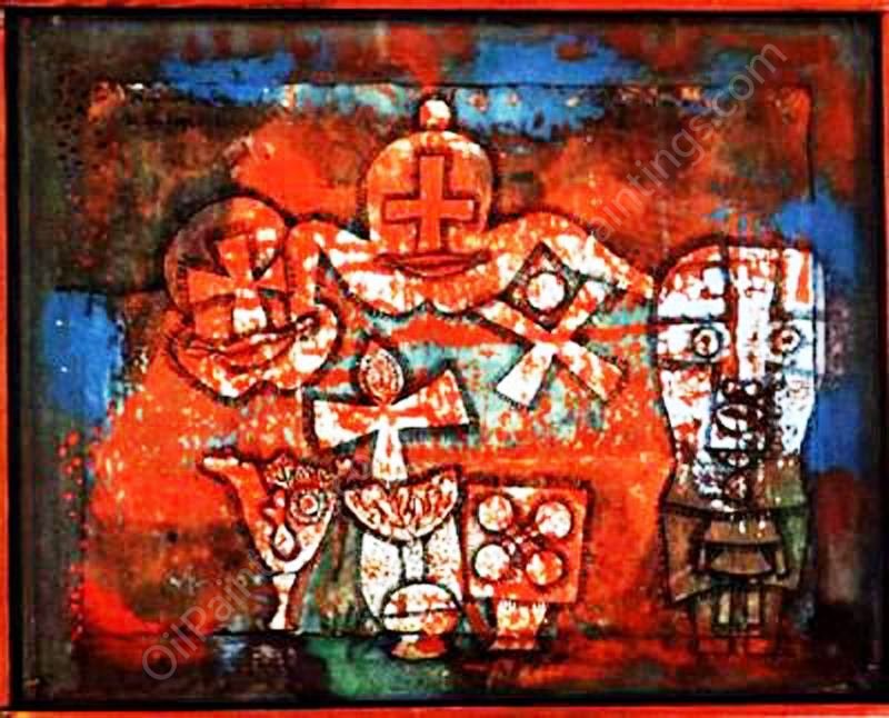 Chinese Porcelan by Paul Klee - Hand-Painted Oil Painting Reproduction