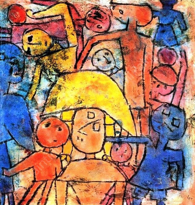 Colorful Group by Paul Klee - Hand-Painted Oil Painting Reproduction