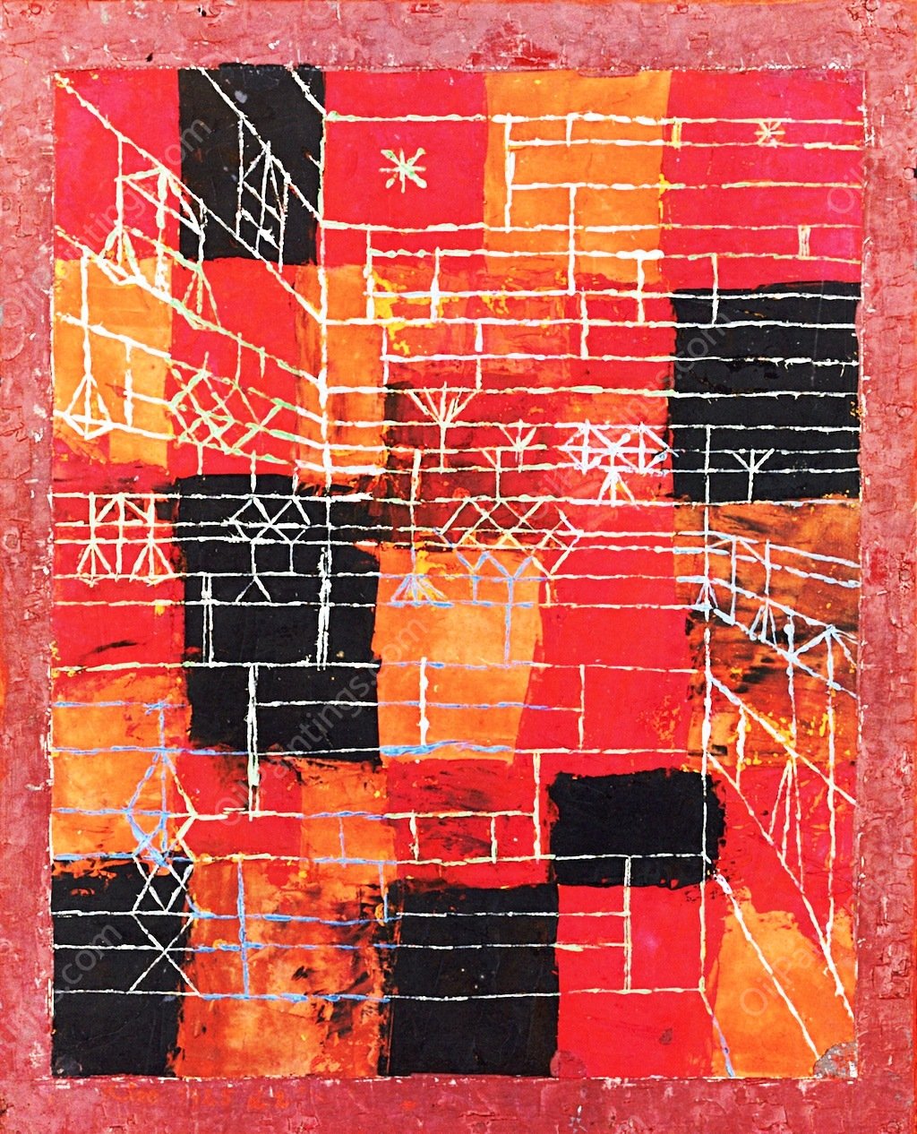 Configuration Perspective by Paul Klee - Hand-Painted Oil Painting Reproduction