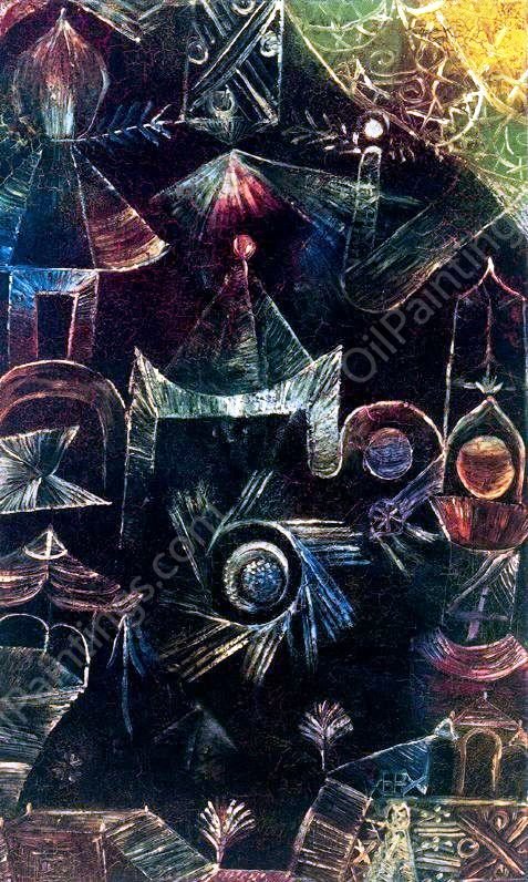 Cosmic Architecture by Paul Klee - Hand-Painted Oil Painting Reproduction