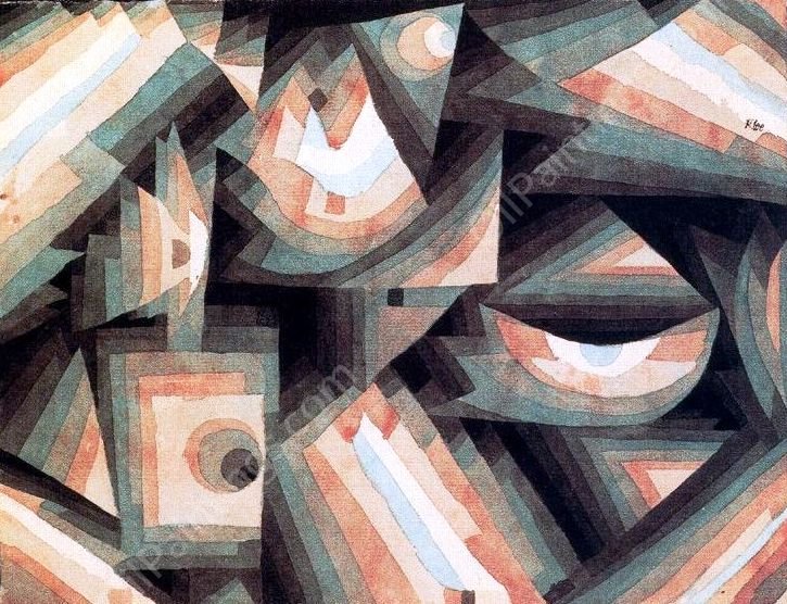 Crystal Gradation by Paul Klee - Hand-Painted Oil Painting Reproduction