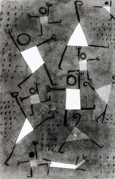 Dances Caused by Fear by Paul Klee - Hand-Painted Oil Painting Reproduction
