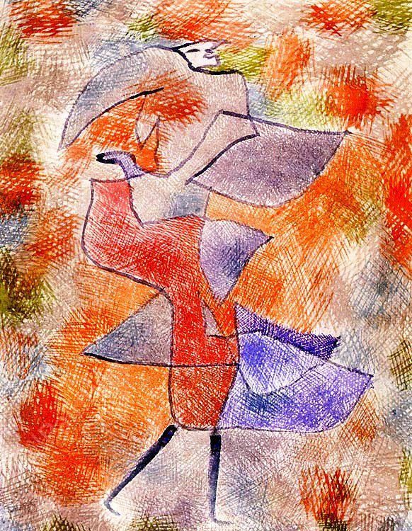 Diana in the Autumn Wind by Paul Klee - Hand-Painted Oil Painting Reproduction