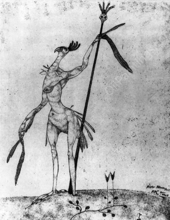 Elder Phoenix by Paul Klee - Hand-Painted Oil Painting Reproduction