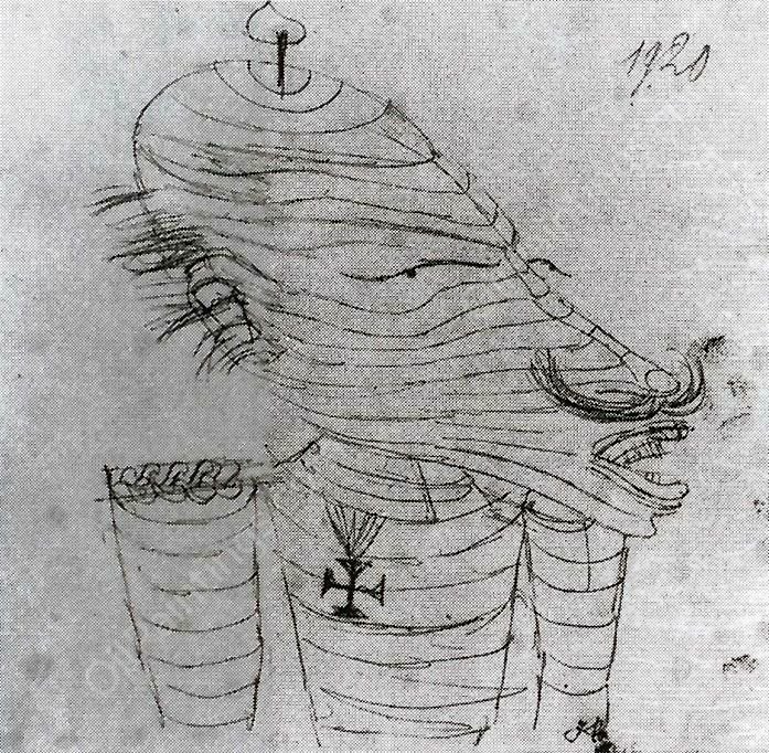 Emperor William, Cursing by Paul Klee - Hand-Painted Oil Painting Reproduction