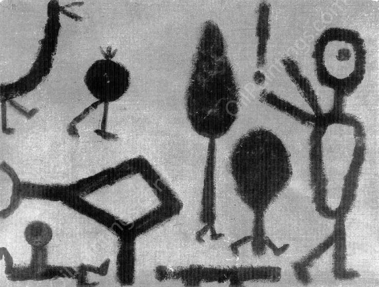 Everything Runs After Something! by Paul Klee - Hand-Painted Oil Painting Reproduction