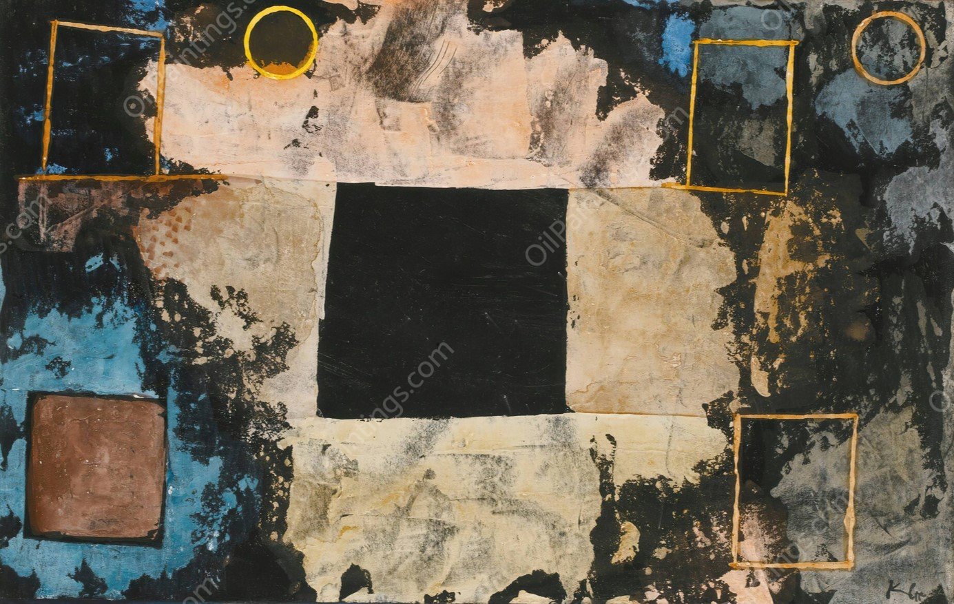 Felsen Kammern  by Paul Klee - Hand-Painted Oil Painting Reproduction