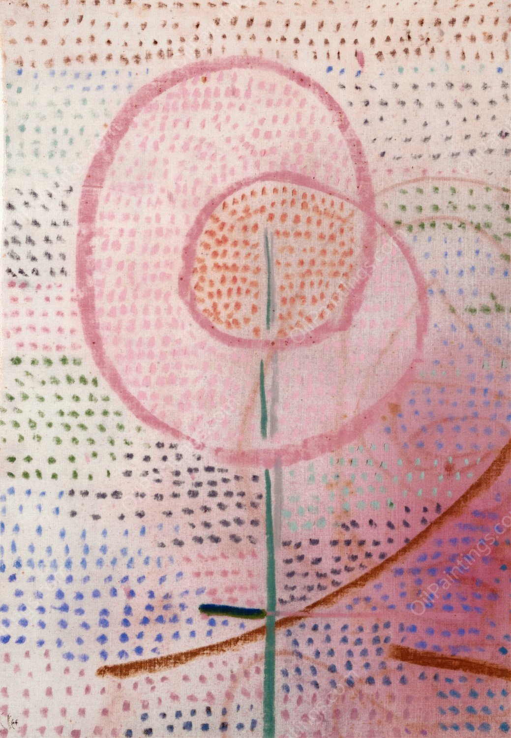 Flourishing  by Paul Klee - Hand-Painted Oil Painting Reproduction