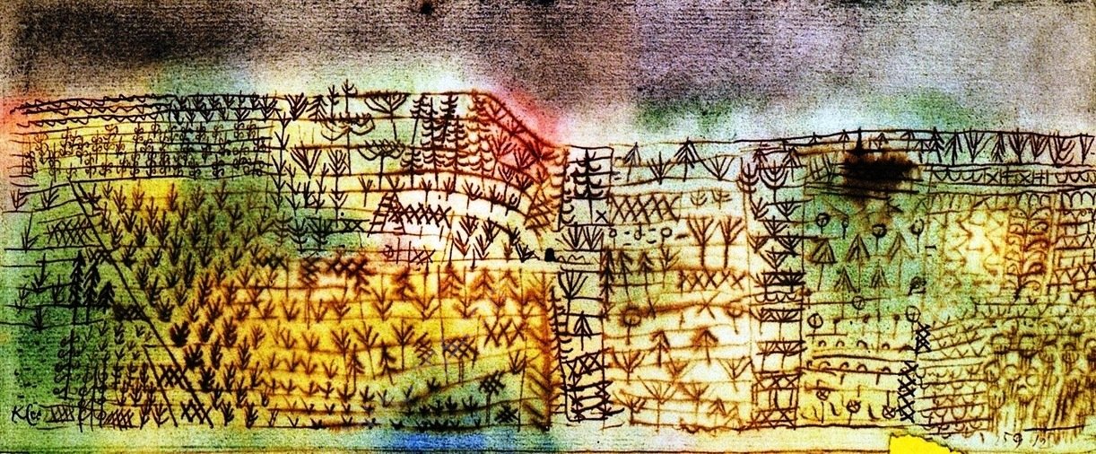 Forest in G by Paul Klee - Hand-Painted Oil Painting Reproduction