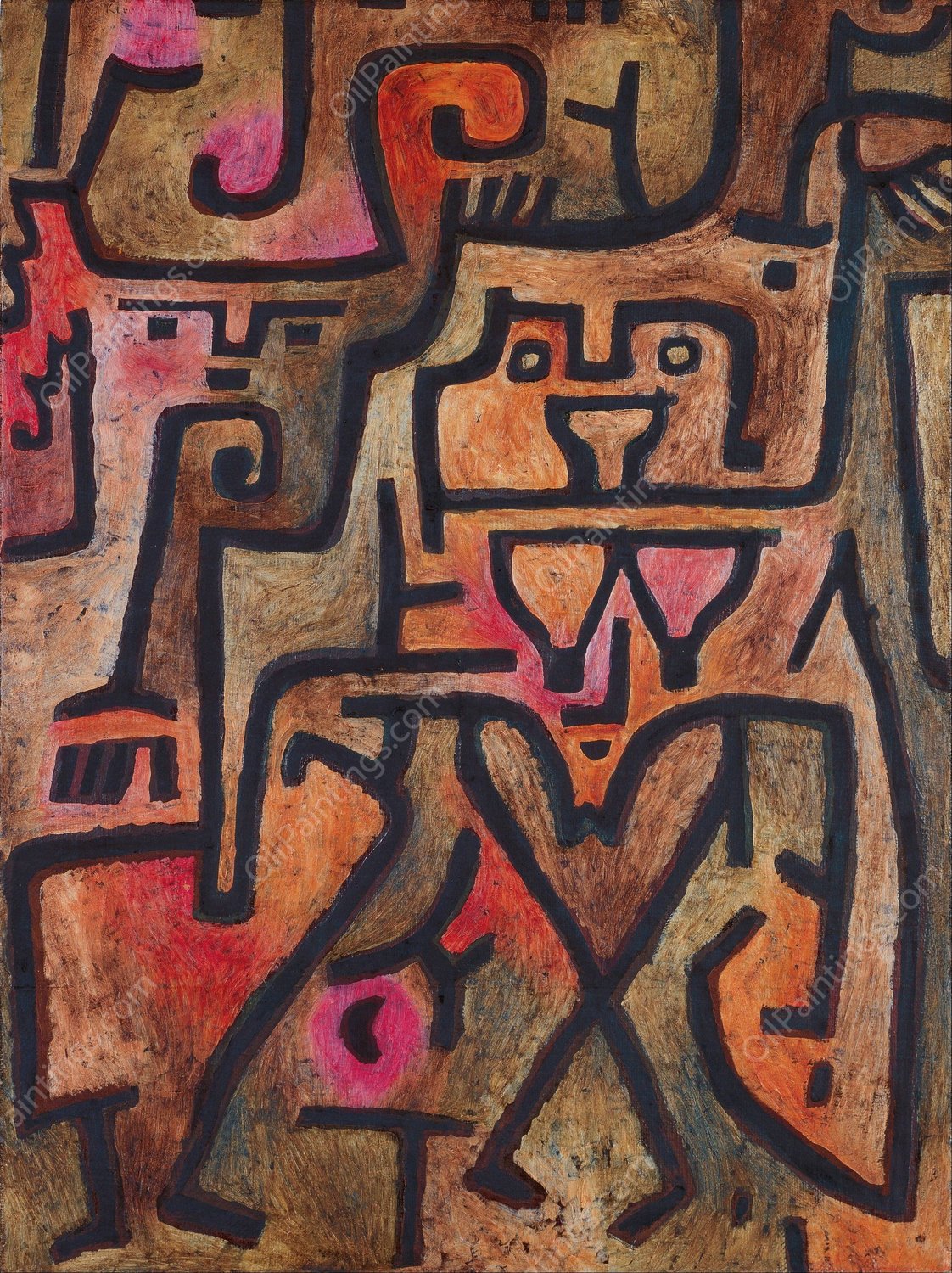 Forest Witches  by Paul Klee - Hand-Painted Oil Painting Reproduction